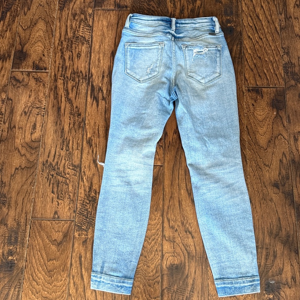 KanCan Light Blue Distressed Skinny Jeans, size 25 - Picture 9 of 9